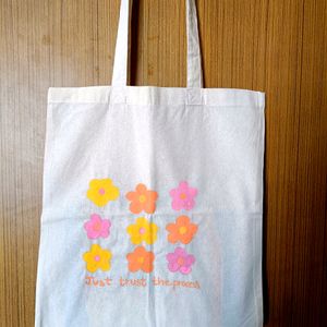 Pinteresty Handpainted Tote Bag