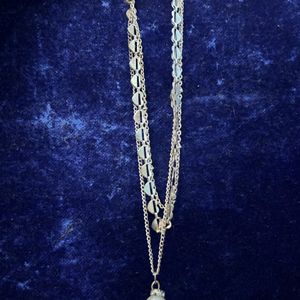 Three layer silver chain