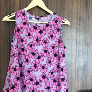 Floral Pink Sleeveless Top