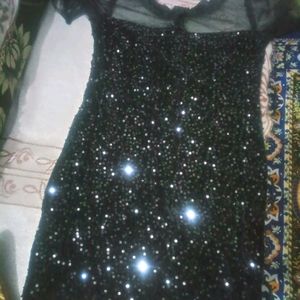 Black Sequined Dress