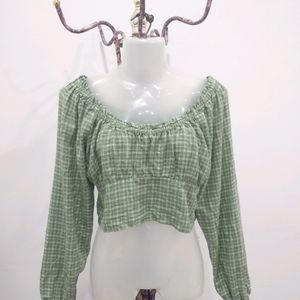 Checkered Crop Top