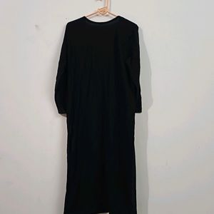 Black Kurta With Ethnic Duppatta