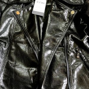 DEAL JEANS Imported Leather Jacket - Black - Brand New