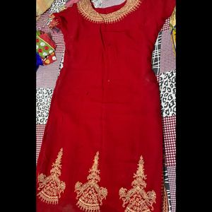 Beautiful Set Kurta With Chudidar And Duppata