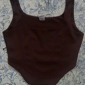 SSS Brown Fitted Corset Top