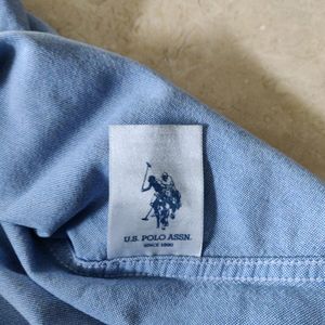 U.S. Polo Sky Blue Shirt For Men.