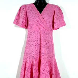 Pink Embroidered Dress (Women's)