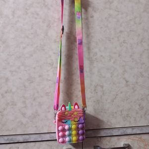 Unicorn Pop it Sling Bag For Kids