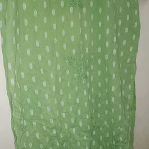 Green Chikinkari Kurta