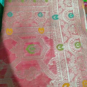 New Banarasi Soft Cotton Linen Saree