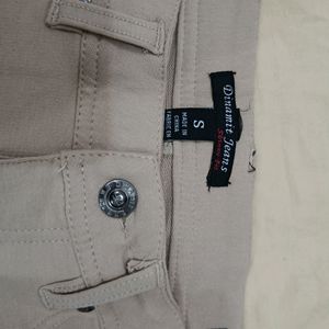 Slim Fit Ladies Beige Colour Pant