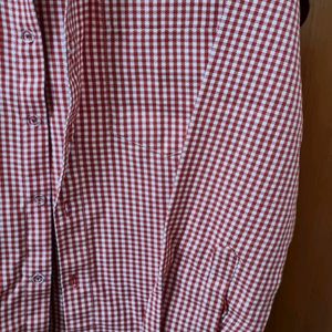 Red & White  Colour Checked Shirt