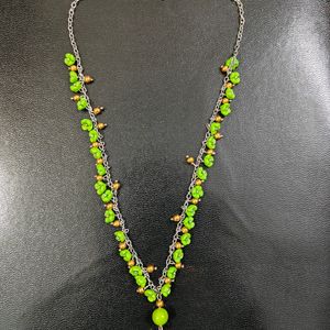 Green Polymer Clay Necklace