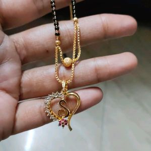 "S"Letter Mangalsutra/Designer/Heart Shape/Ad Diam