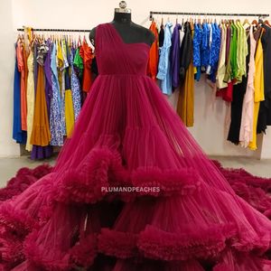 Designer Heavy Ruffle Gown