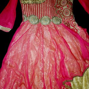 Pink Colour Gown For 12 y/o Girls