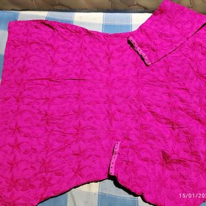 XXL Pink Emrodary kurta