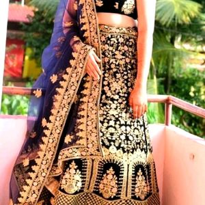 Velvet Bridal Lehenga