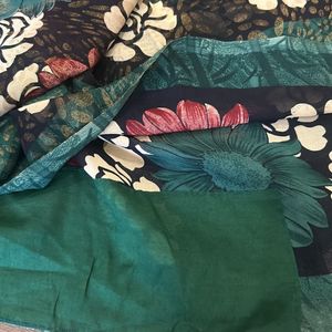 2 Combo Sarees -  Floral& Garden Silk