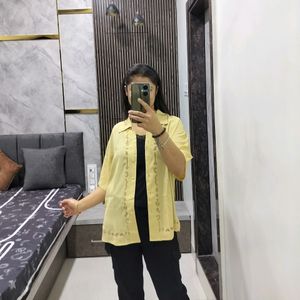 Yellow Embroidery Shirt