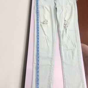 Ice blue Ripped Jeans