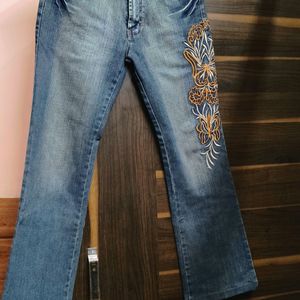 Y2K Embroidery BOOTCUT FLARED JEANS