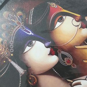 Radha Krishna Decor Wall Frame-Digital Paint