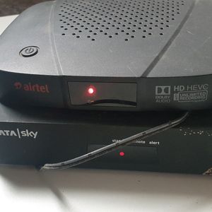 TATA SKY AND AIRTEL SET UP BOX WITH CHARGER