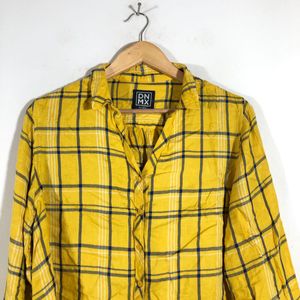 Mustard Yellow Checked Shirt(Women’s)