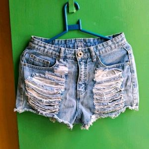 Denim shorts