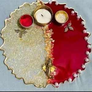 5 Pooja Thalis +Five Moulds