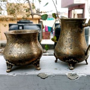 Decorative Pot Antique Brass Showpeace