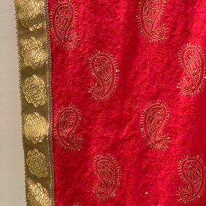 Silk Saree With Gold Colour Border