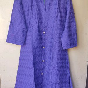 Chikankari Kurta - Purple