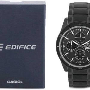 New Casio Edifice efr-526bk Black Stainless Watch