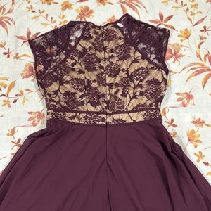 Marron Miss Chase Flared Gown
