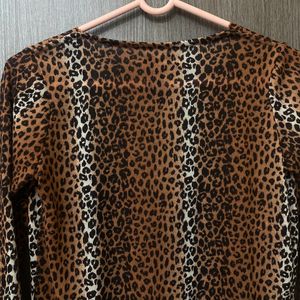 Leopard Print Black&Brown Shrug