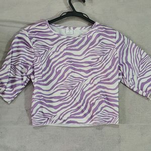 Purple Swirl Crop Top