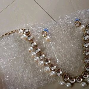 Diamond Necklace With Earrings