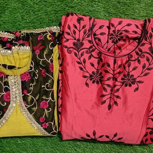 set of kurti and gown