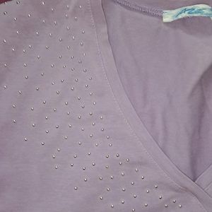 Y2k Lavender Vintage Aesthetic Fitted Top