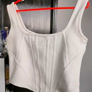 Myntra White Corset Top