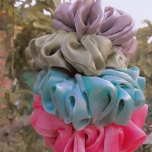 Set Of 4Multiple Colours Scrunchies 💖