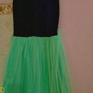 Dark Blue & Green Colour Dress