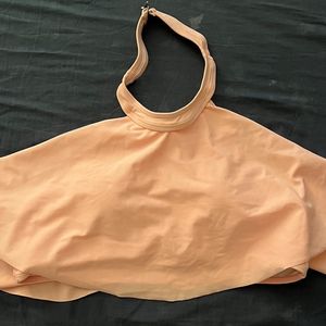 Peach Halter Swimsuit Top