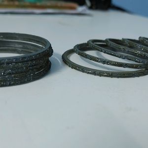 Grey designer glass bangles