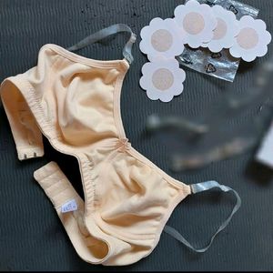 Nude Bra + Detachable Straps + 5 Boob Tapes