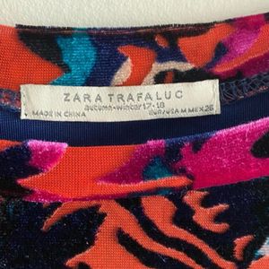 Zara Trafaluc Velour Top