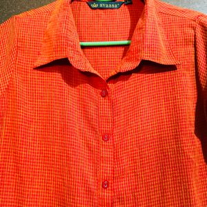 Avaasa Checked Button Down A-line Kurta