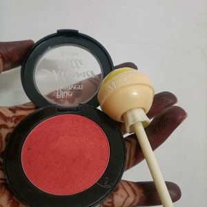 Combo Of Kawai Lipgloss And Blue Heaven Blush